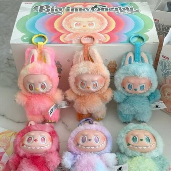 2025 Pop Mart The Monster Big Into Energy Labubu Plush Vinyl Face - 1 Blind Box - Picture 2 of 6